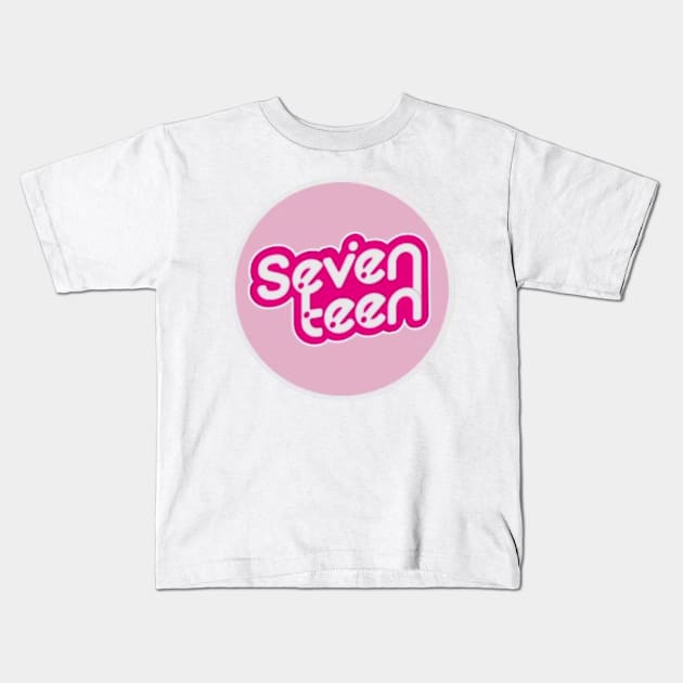 Seventeen retro design Kids T-Shirt by ichigobunny